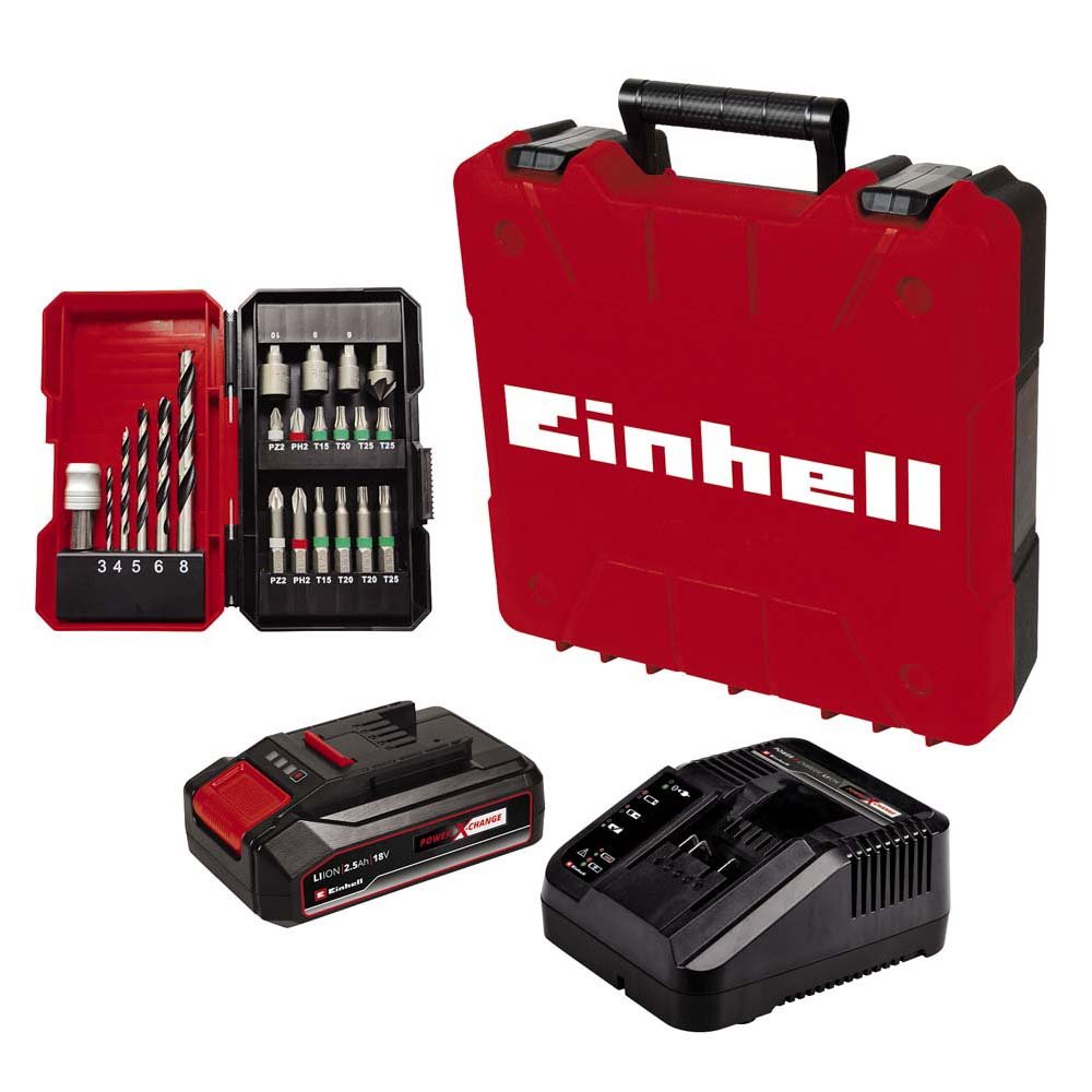 Einhell Power X-Change 18V Cordless Combi Drill & Accessory Kit