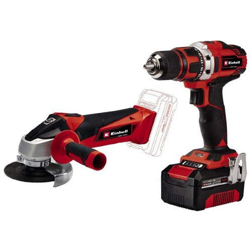 Einhell Power X-Change 18V Cordless Drill & Angle Grinder Kit