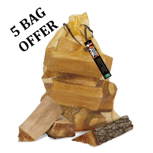 5 X BAGS KILN DRIED HARDWOOD