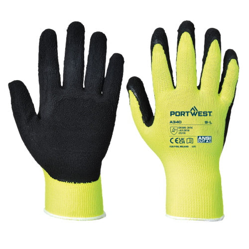 PORTWEST HI-VIS GRIP GLOVE