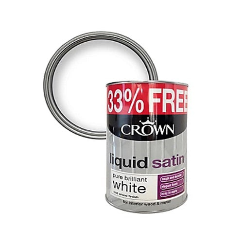 CROWN LIQUID SATIN BRILLIANT WHITE 1L