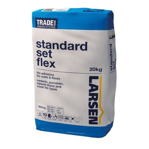 LARSEN STD SET FLEX TILE ADHESIVE 20KG - WHITE