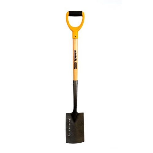 TRUE TEMPER BORDER SPADE WOOD HANDLE DGRIP