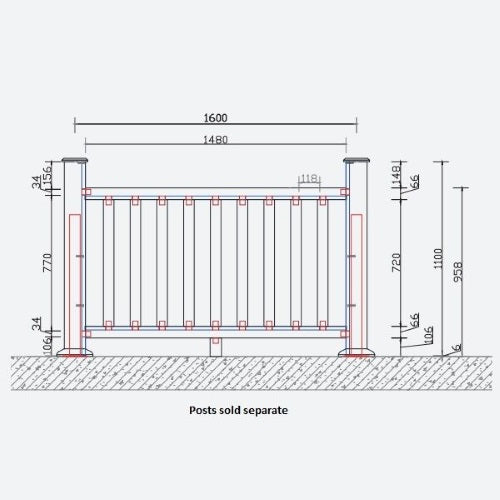 TERANNA DECK RAILING KIT