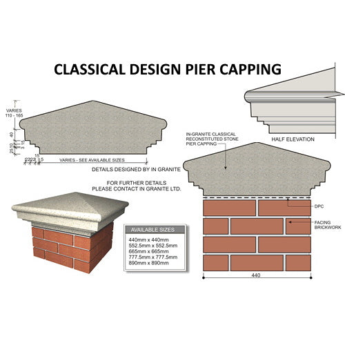 RECONSTITUTED GRANITE PIER CAPPING