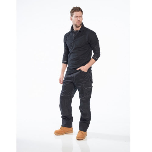 PORTWEST T601 WORK TROUSERS - BLACK