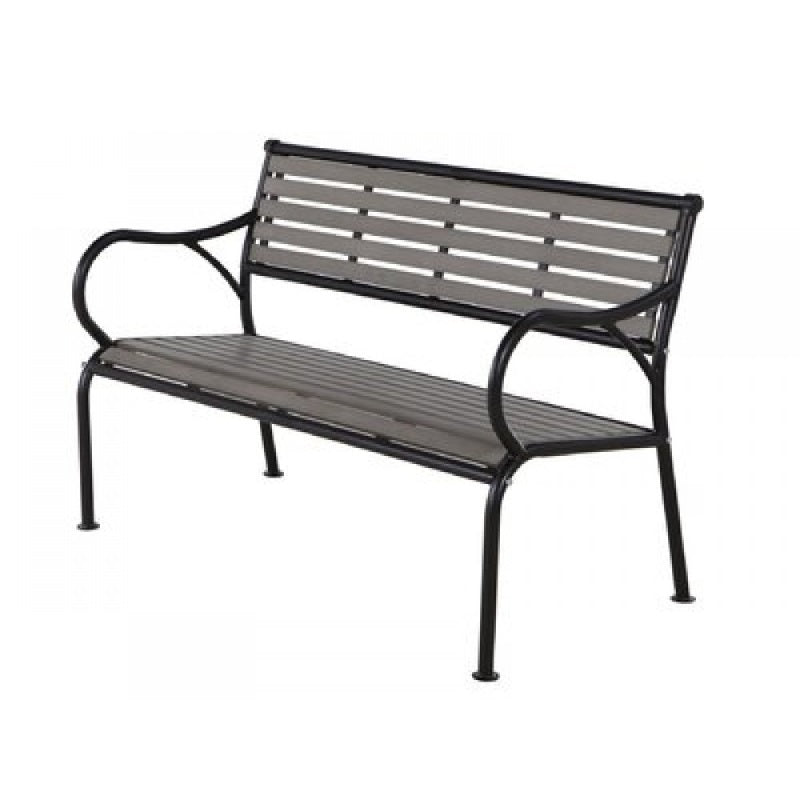 Polywood Slatted Grey Bench