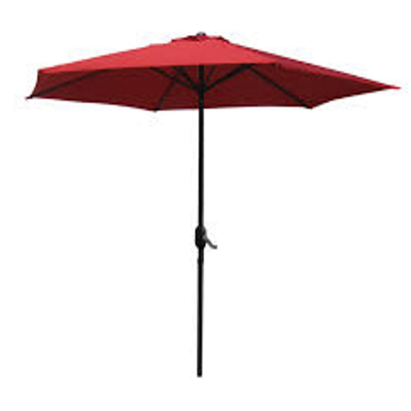 RED PARASOL 2.7M WITH CRANK