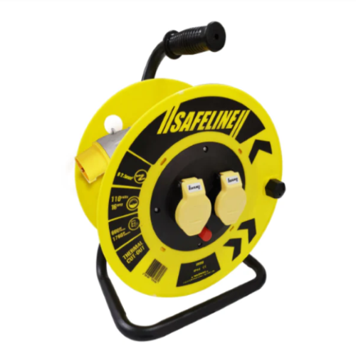 SAFELINE 40M 110V 2.5SQ YELLOW CABLE REEL