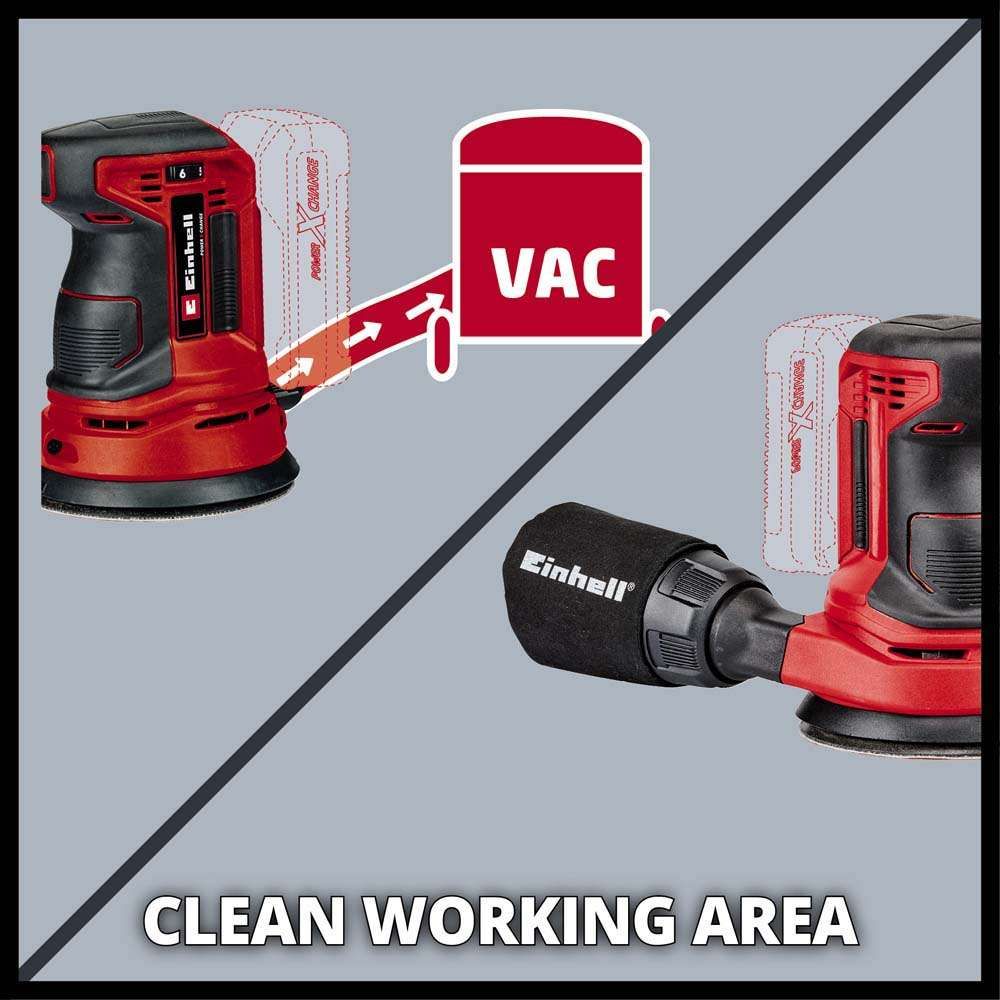 Einhell Power X-Change 18V Cordless 125mm Rotary Sander - Bare