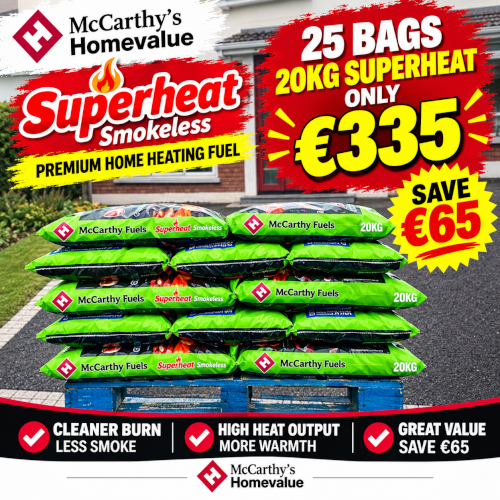 25 x 20KG SUPERHEAT SMOKELESS (1/2 TONNE PALLET)