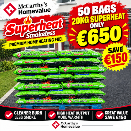 50 x 20KG SUPERHEAT SMOKELESS (1 TONNE PALLET)