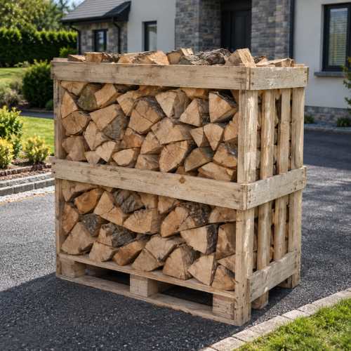 1m3 Crate Kiln Dried Oak/Ash Hardwood Logs