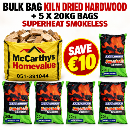 BULK BAG KILN DRIED LOGS & 5 X 20KG SUPERHEAT