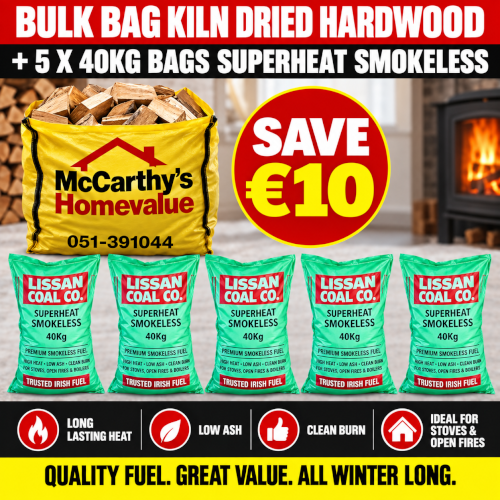BULK BAG KILN DRIED LOGS & 5 X 40KG SUPERHEAT