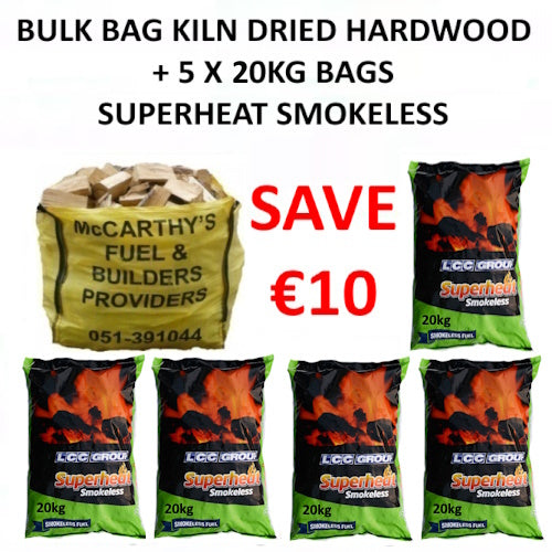 BULK BAG KILN DRIED LOGS & 5 X 20KG SUPERHEAT