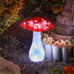 Smart Solar Red & White Mushroom Stake Light