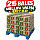 25 X Willow Warm Wood Briquettes