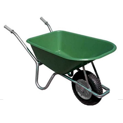 Green PVC Wheelbarrow 100L