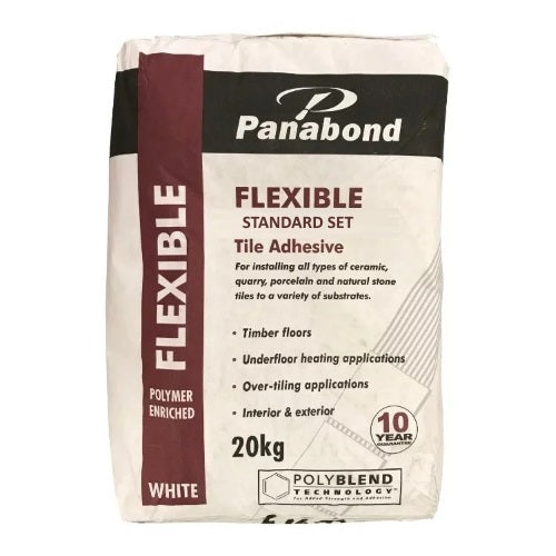 STANDARD SET FLEX TILE ADHESIVE 20KG - WHITE