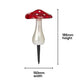 Smart Solar Red & White Mushroom Stake Light